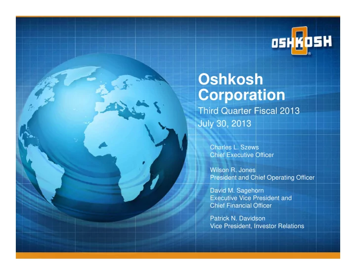 oshkosh corporation