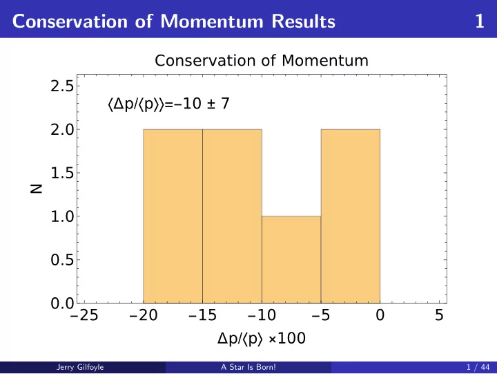 conservation of momentum results 1
