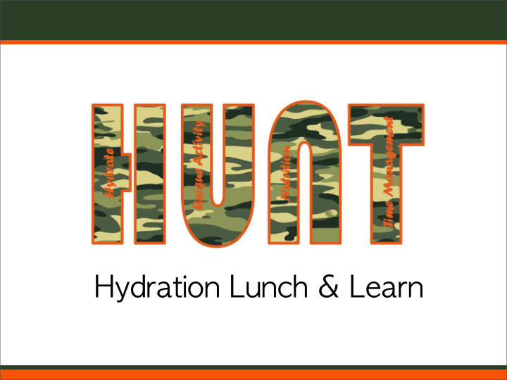 hydration lunch amp learn quiz