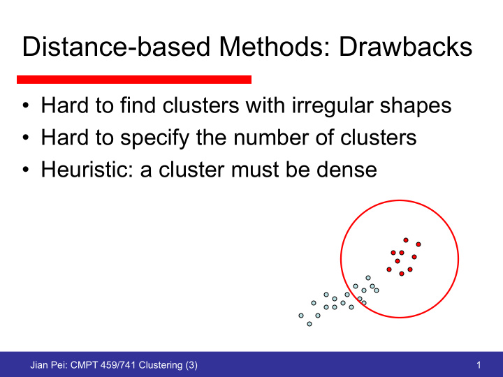 distance based methods drawbacks