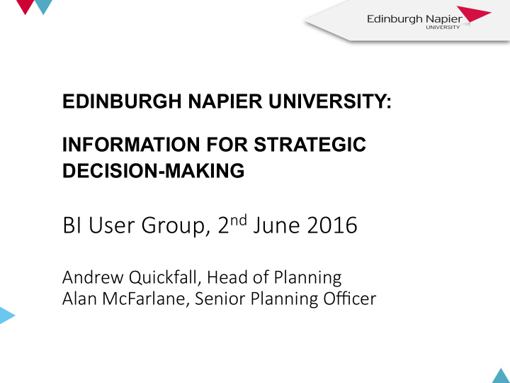 z edinburgh napier university information for strategic