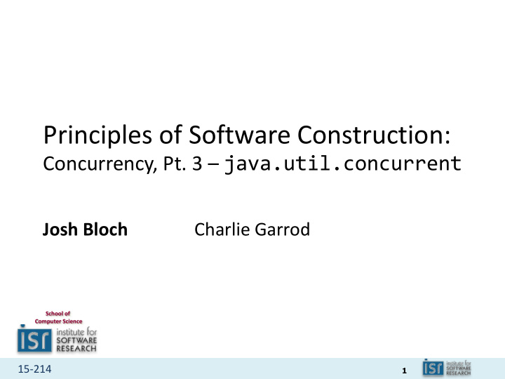 principles of software construction