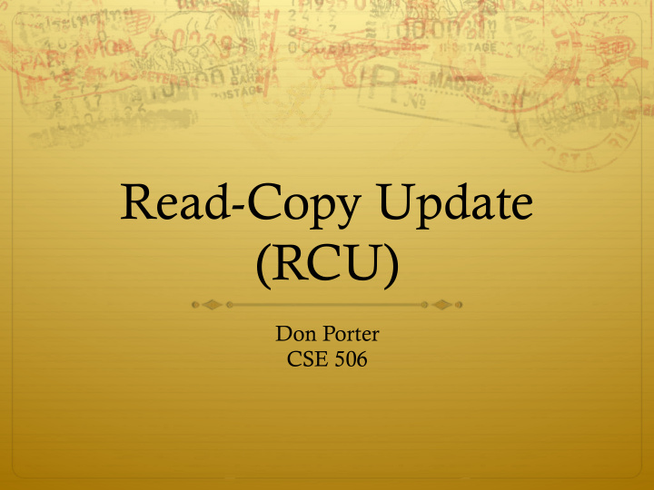read copy update rcu