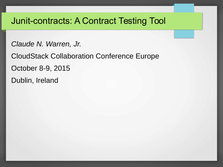 junit contracts a contract testing tool