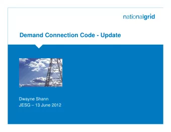Demand Connection Code - Update  Place your chosen  image here. The four  corners must just  cover