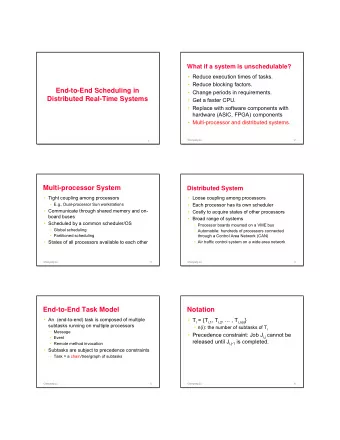End-to-End Scheduling in   Change periods in requirements.  Distributed Real-Time Systems
