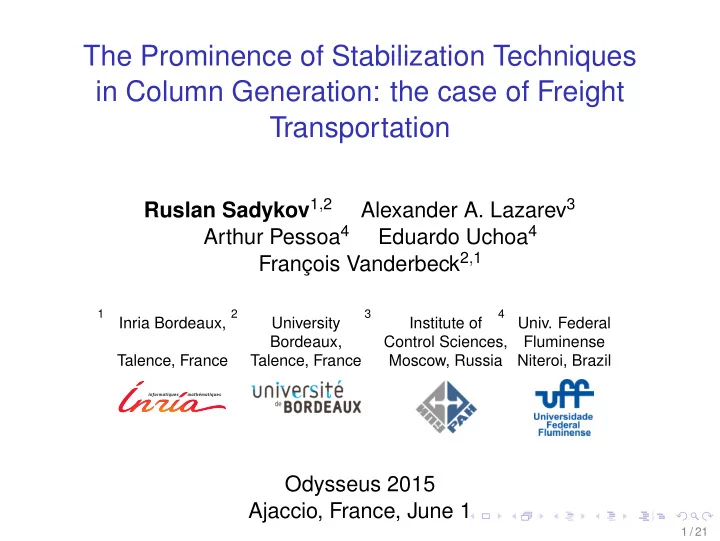 the prominence of stabilization techniques in column