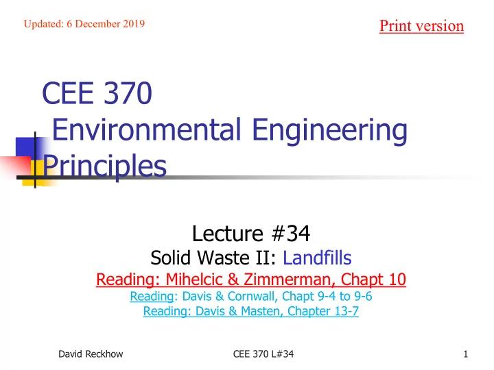 cee 370 environmental engineering principles