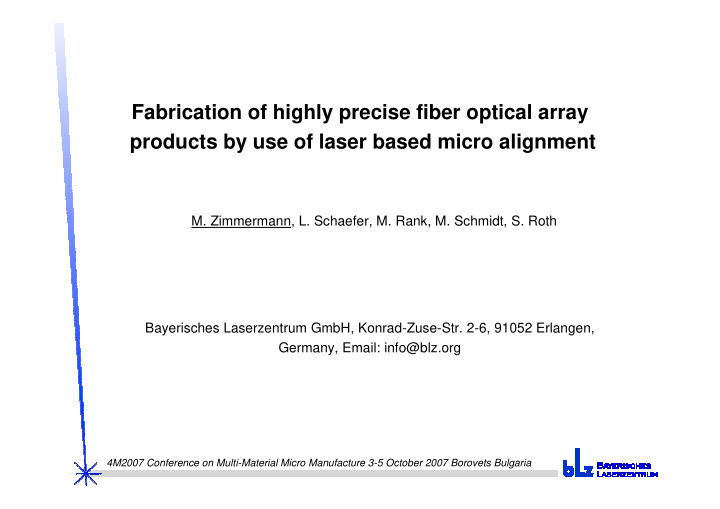 fabrication of highly precise fiber optical array
