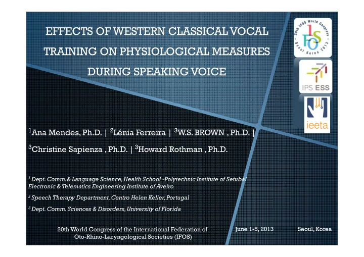 effects of western classical vocal training on