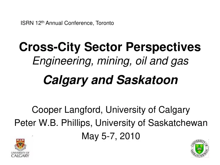 cross city sector perspectives