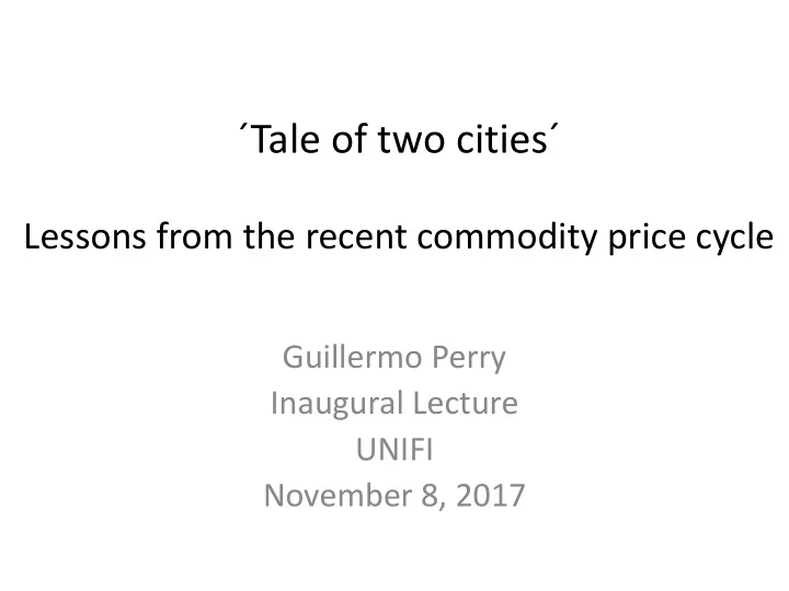 tale of two cities