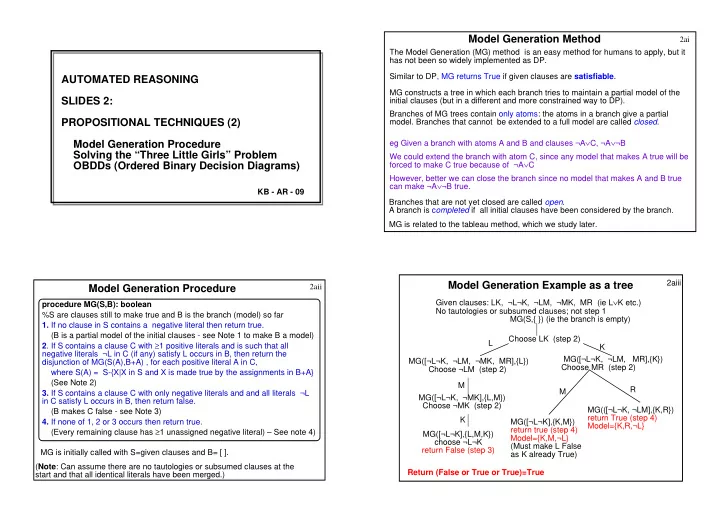 model generation method