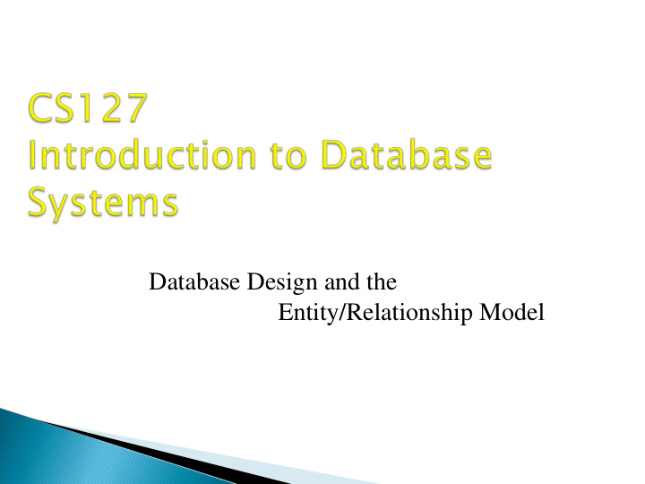 database design and the