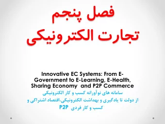 Innovative EC Systems: From E-  Government to