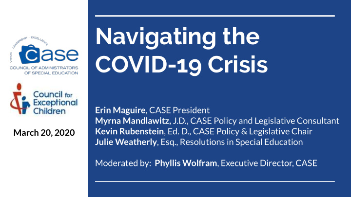 navigating the covid 19 crisis