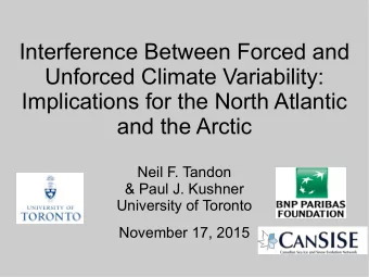 Interference Between Forced and  Unforced Climate Variability:  Implications for the North Atlantic