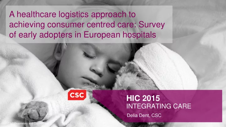 a healthcare logistics approach to