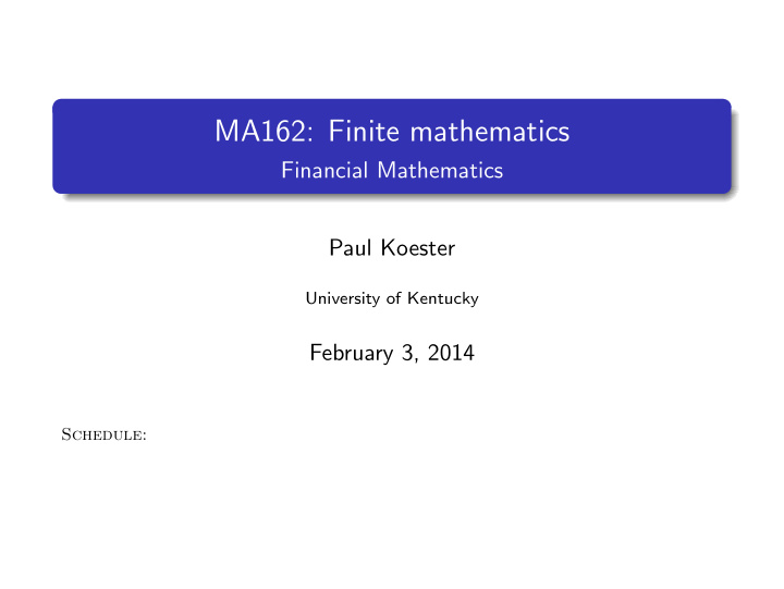 ma162 finite mathematics