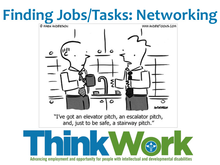 finding jobs tasks networking agenda