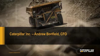 Caterpillar Inc.  Andrew Bonfield, CFO  Caterpillar Confidential Green  Caterpillar Confidential