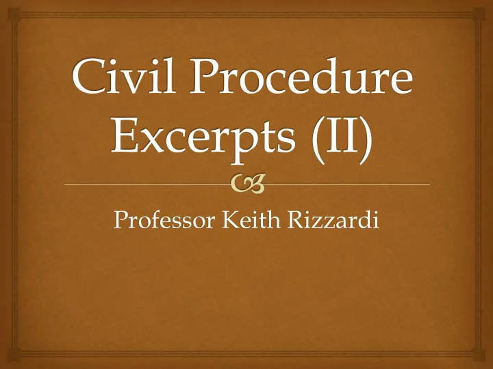 professor keith rizzardi