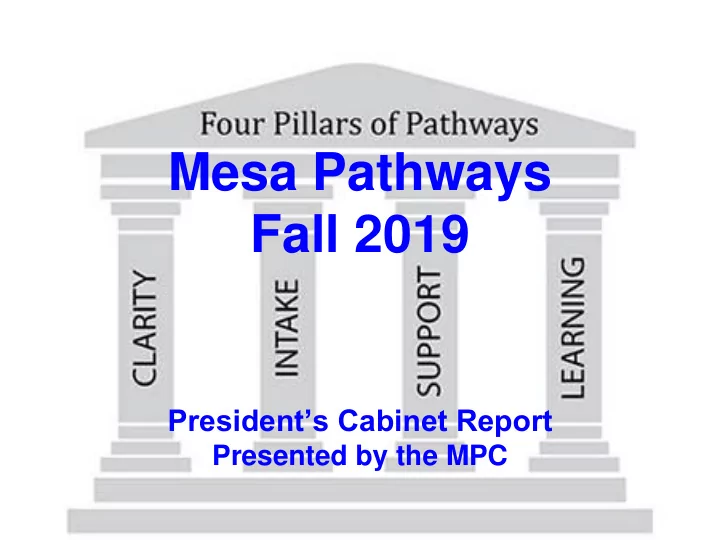 mesa pathways