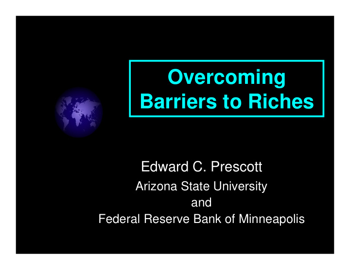 overcoming barriers to riches