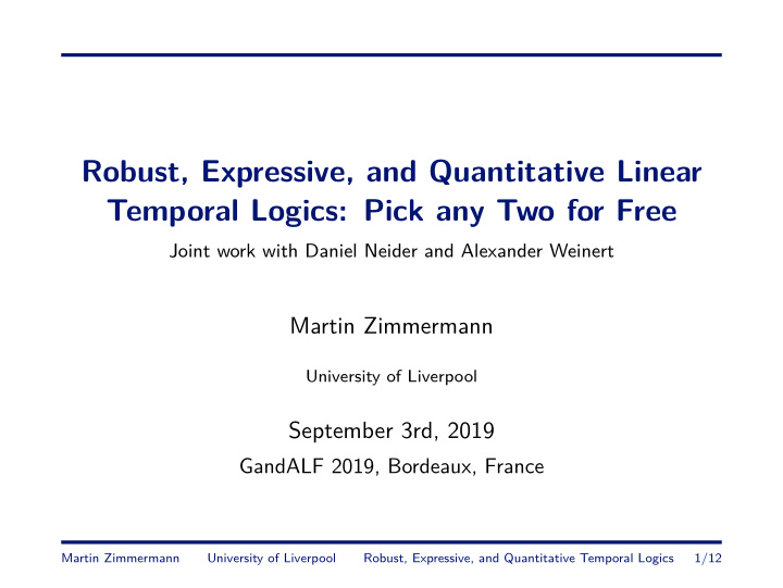 robust expressive and quantitative linear temporal logics