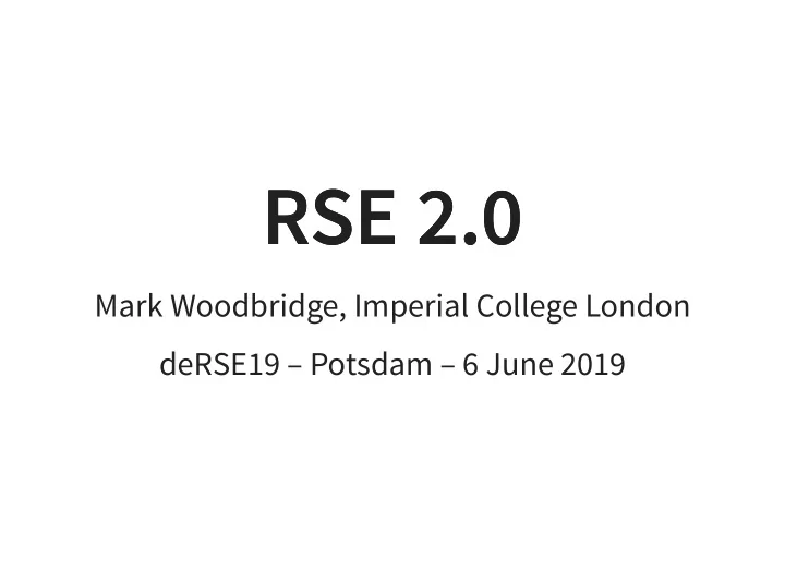 rse 2 0 rse 2 0