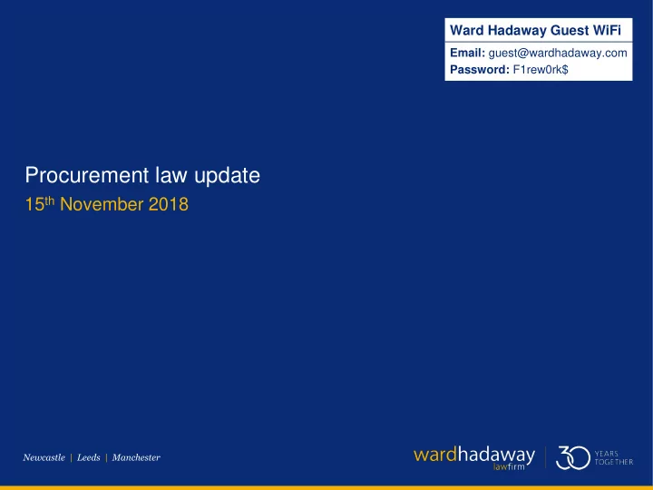 procurement law update