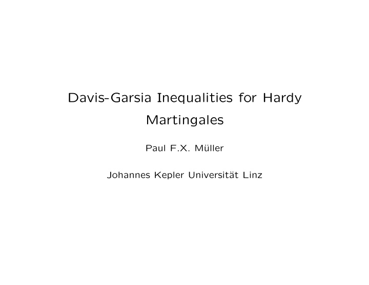 davis garsia inequalities for hardy martingales