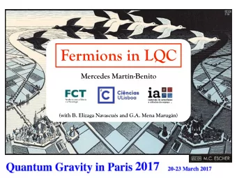 Fermions in LQC  Mercedes Martn-Benito  (with B. Elizaga Navascus and G.A. Mena Marugn)