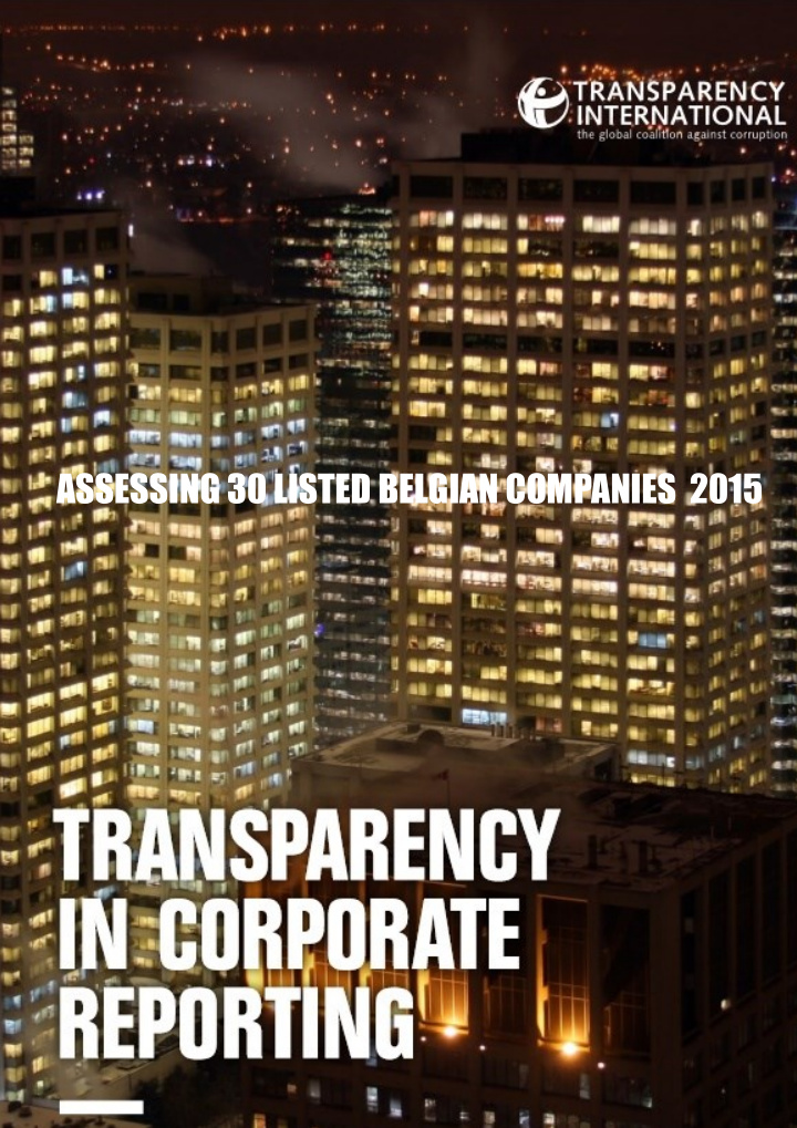 assessing 30 listed belgian companies 2015 1 responsible