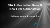 sra authorisation rules