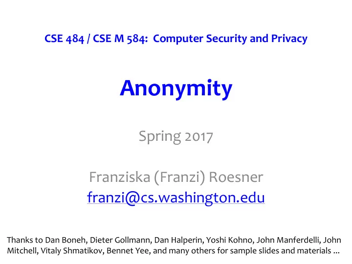 anonymity