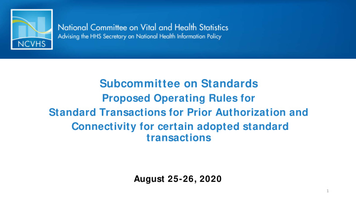 subcommittee on standards