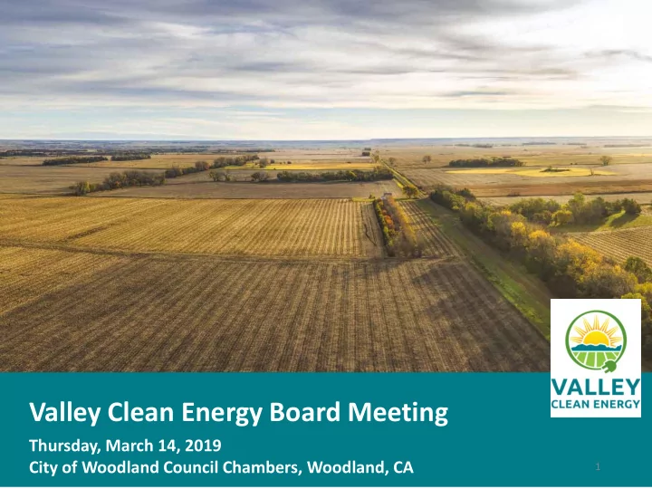 valley clean energy board meeting