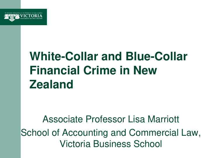 white collar and blue collar financial crime in new