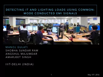 D E T E C T I N G  I T  A N D  L I G H T I N G  L O A D S  U S I N G  C O M M O N -  M O D E  C O N