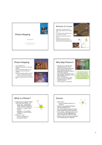 PhotonMapping  e.g.refrac=onofacaus=c