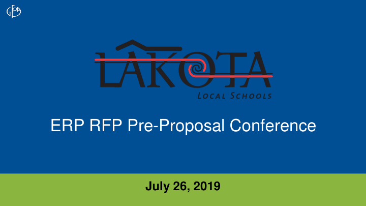 erp rfp pre proposal conference