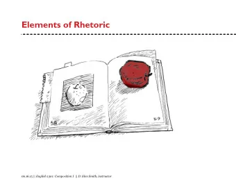 Elements of Rhetoric 06.16.15 || English 1301: Composition I  || D. Glen Smith, instructor