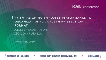 O R G A NI Z AT I ONA L  G O A L S  I N  A N  E L E C T R O NI C  F O R M A T  JOELLEN J.