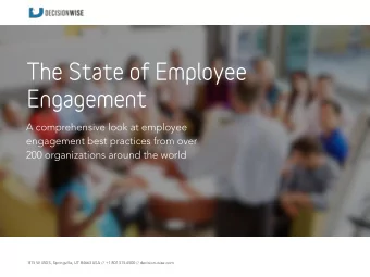 The State of Employee  Engagement  A comprehensive look at employee  engagement best practices from