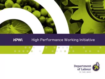 What is the HPW initiative?    Its a programme to help firms start using high performance