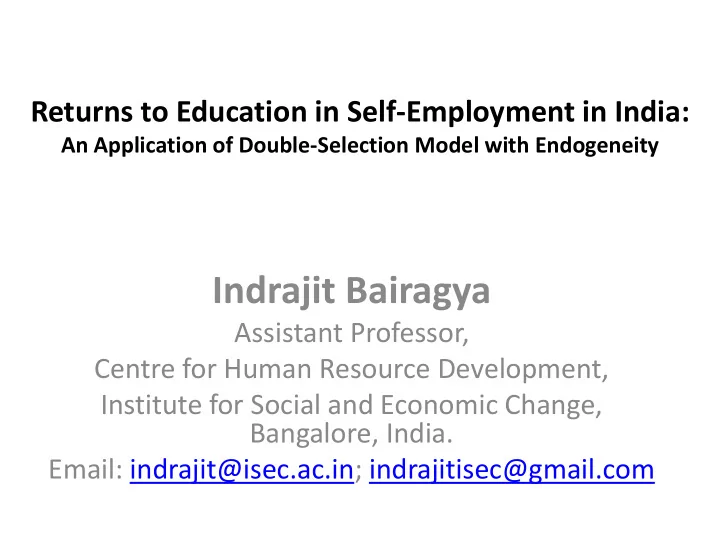 indrajit bairagya
