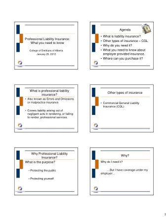 1  What does it mean for me?  What does it mean for me?   As an employee   In private