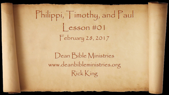 philippi timothy and paul lesson 01