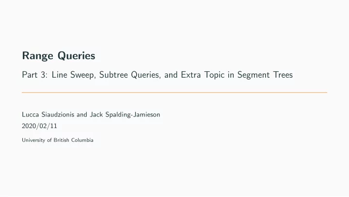 range queries